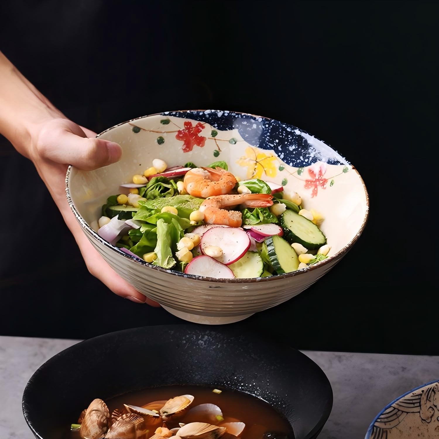mehrido Ceramic Ramen Bowl Set - Image 4