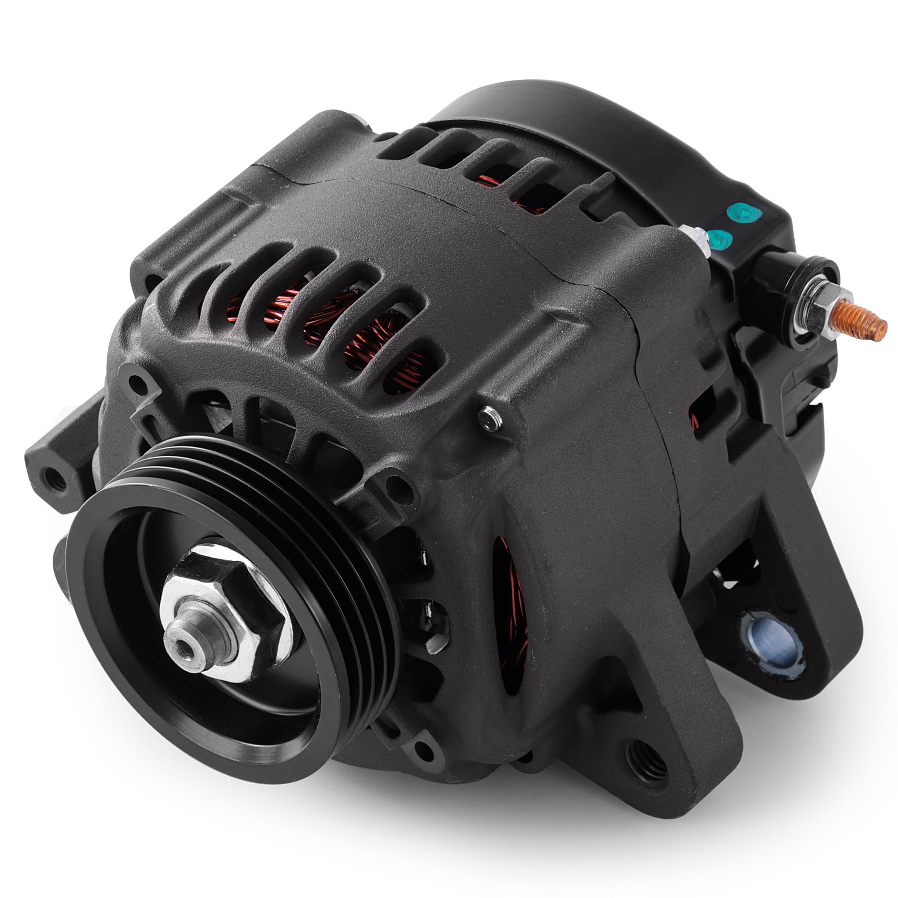 Photo 1 of 12V 55A Marine Alternator Compatible with Mercury 135HP 150HP 4-Stroke Outboard Engines, Replaces 8M0057693 8M0062515 8M0065239, 4-Groove Pulley 64mm OD