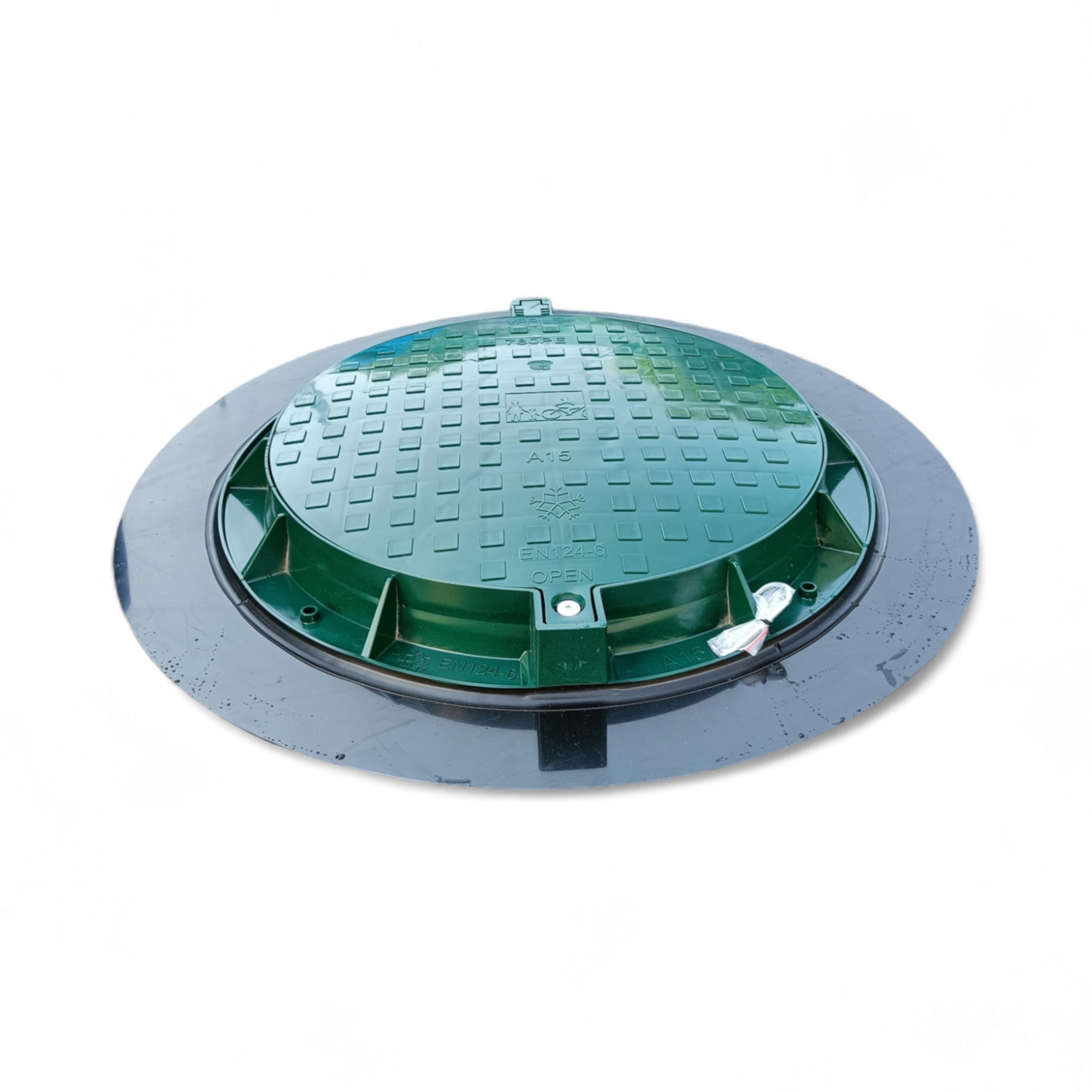 Varile Couvercle de réservoir XXL 1100 mm en Plastique I Couvercle Universel I Couvercle de citerne (Vert)