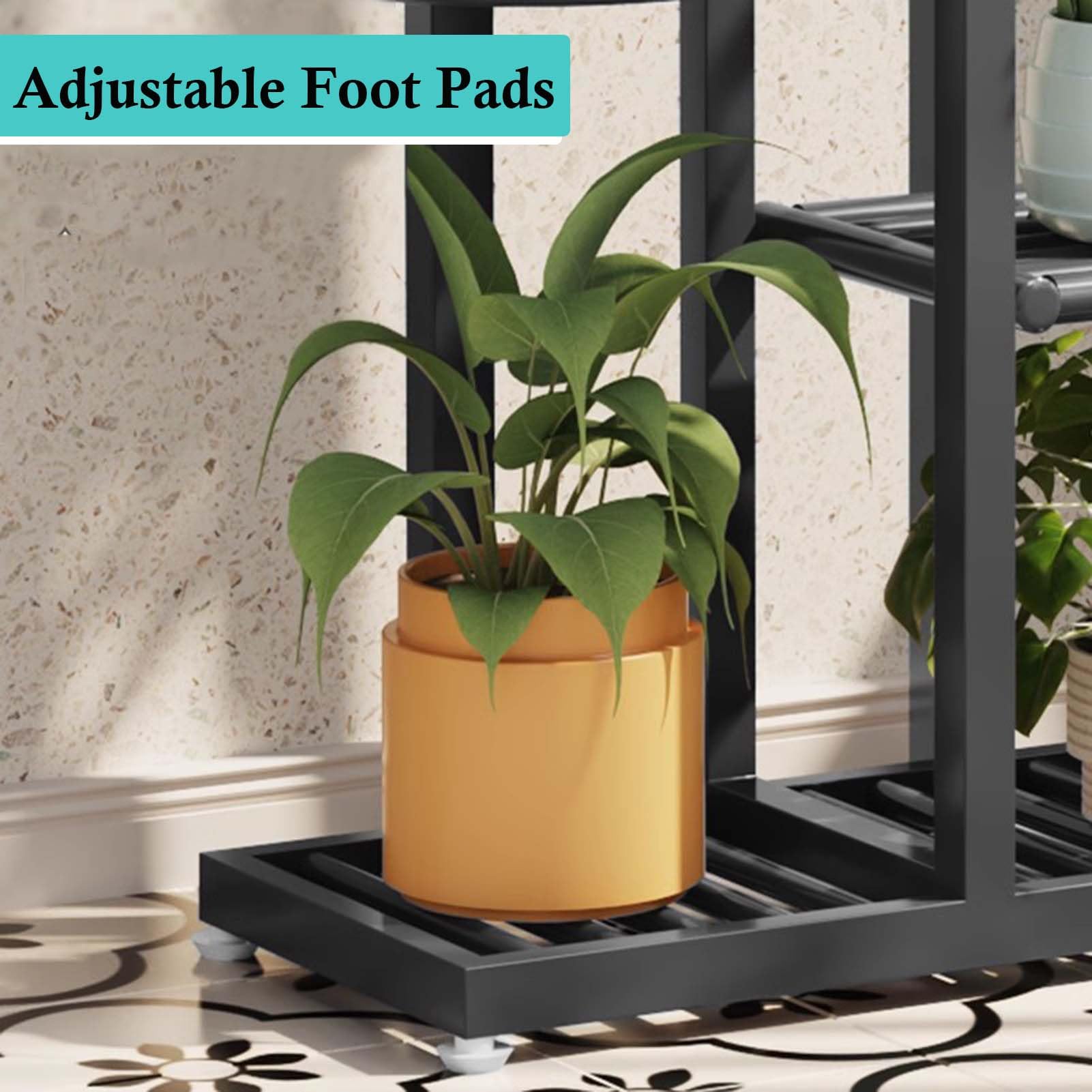 Étagère à Plantes en métal à 5 Niveaux - Étagère d'angle Haute pour Pots de Fleurs, utilisable en intérieur et en extérieur - Support Robuste pour Plusieurs Plantes, idéal pour Le Jardin, Le