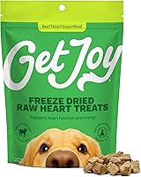 Vista 16 de Get Joy Golosinas liofilizadas 100% de corazón de res para perros, 4 onzas Carne de órgano de un solo ingrediente, complemento de comida cruda