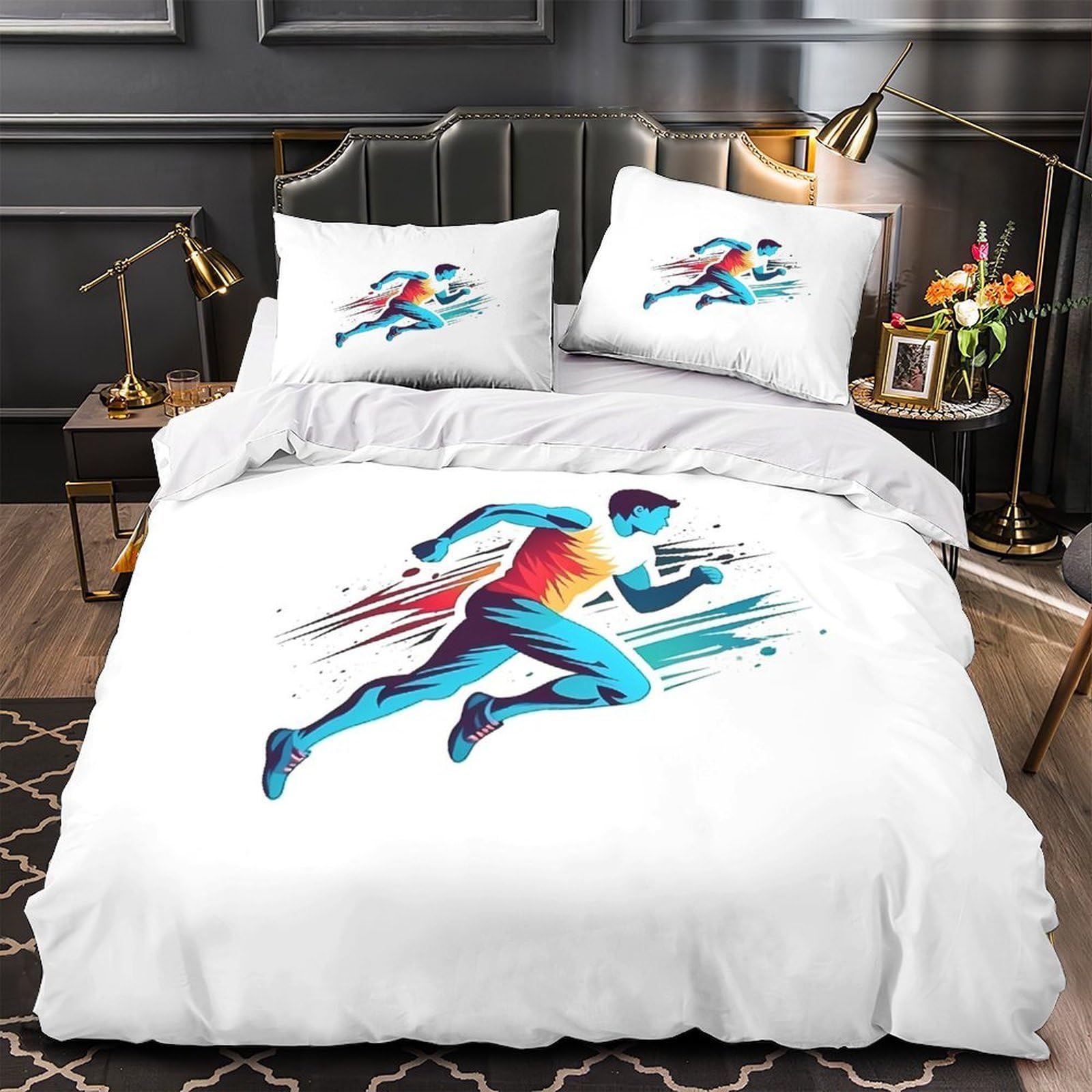 Parure de lit astronaute 3D microfibre à fermeture éclair douce pour lit double king size