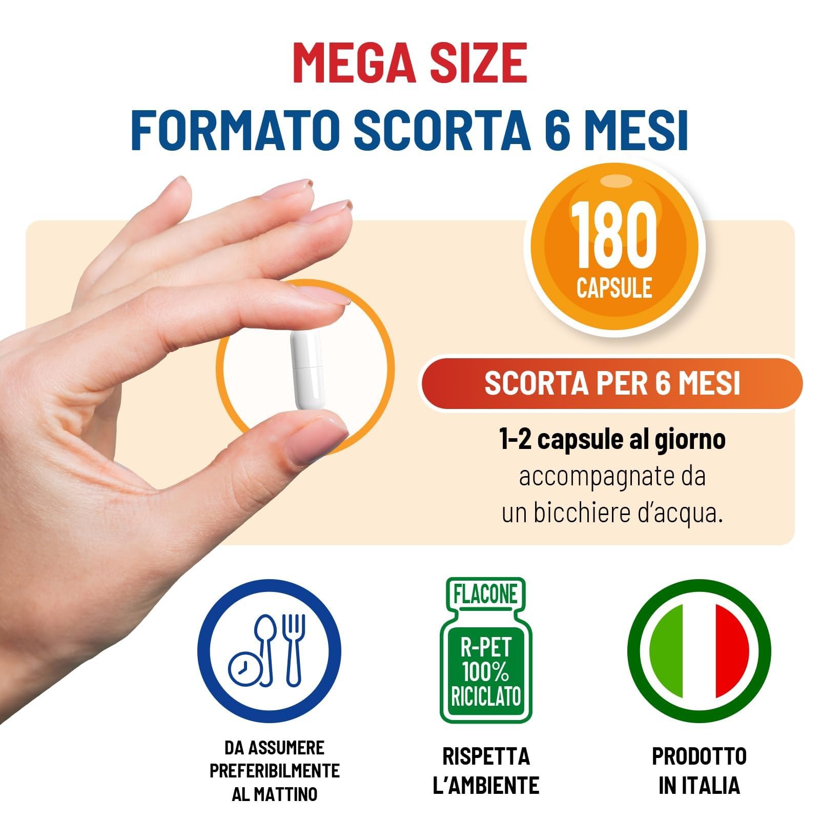 Equilibra Magnesio Bisglicinato, 180 Capsule, 250mg, con Vitamina B6, Scorta 6 Mesi, Assorbimento Ottimale, Vegan, Integratore Stanchezza, Sistema Nervoso e Funzione Muscolare, Senza Glutine