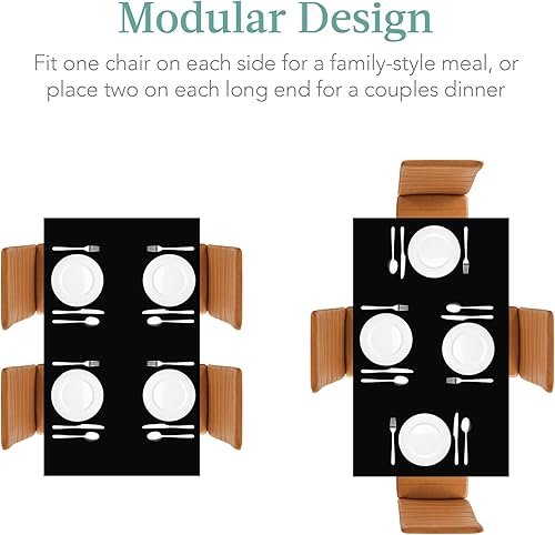 Miniatura 4 de Best Choice Products Juego de comedor de cristal de 5 piezas, muebles de mesa de cocina modernos para comedor, comedor, compacto que ahorra espacio