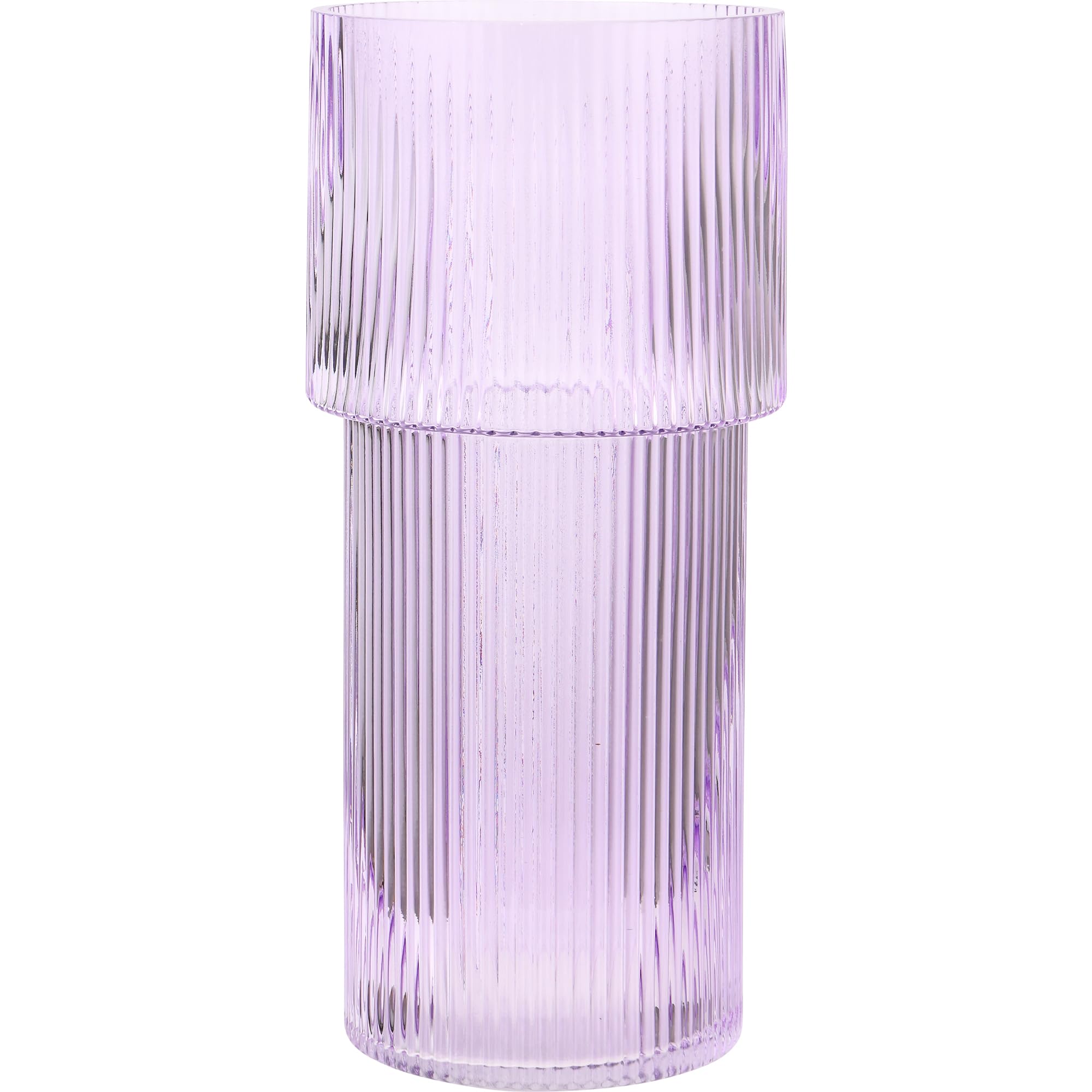 Vase en verre violet de 30 cm pour sublimer votre table à manger
