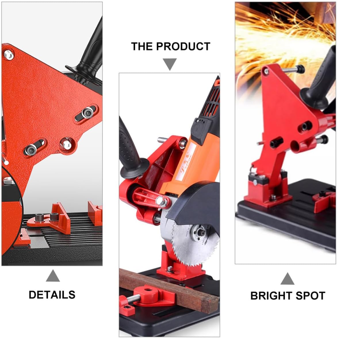 TEHAUX Mini Universal Angle Grinder Stand Holder Angle Grinding Machine Base Bracket for Cutting Tools for Home and Workshop Use