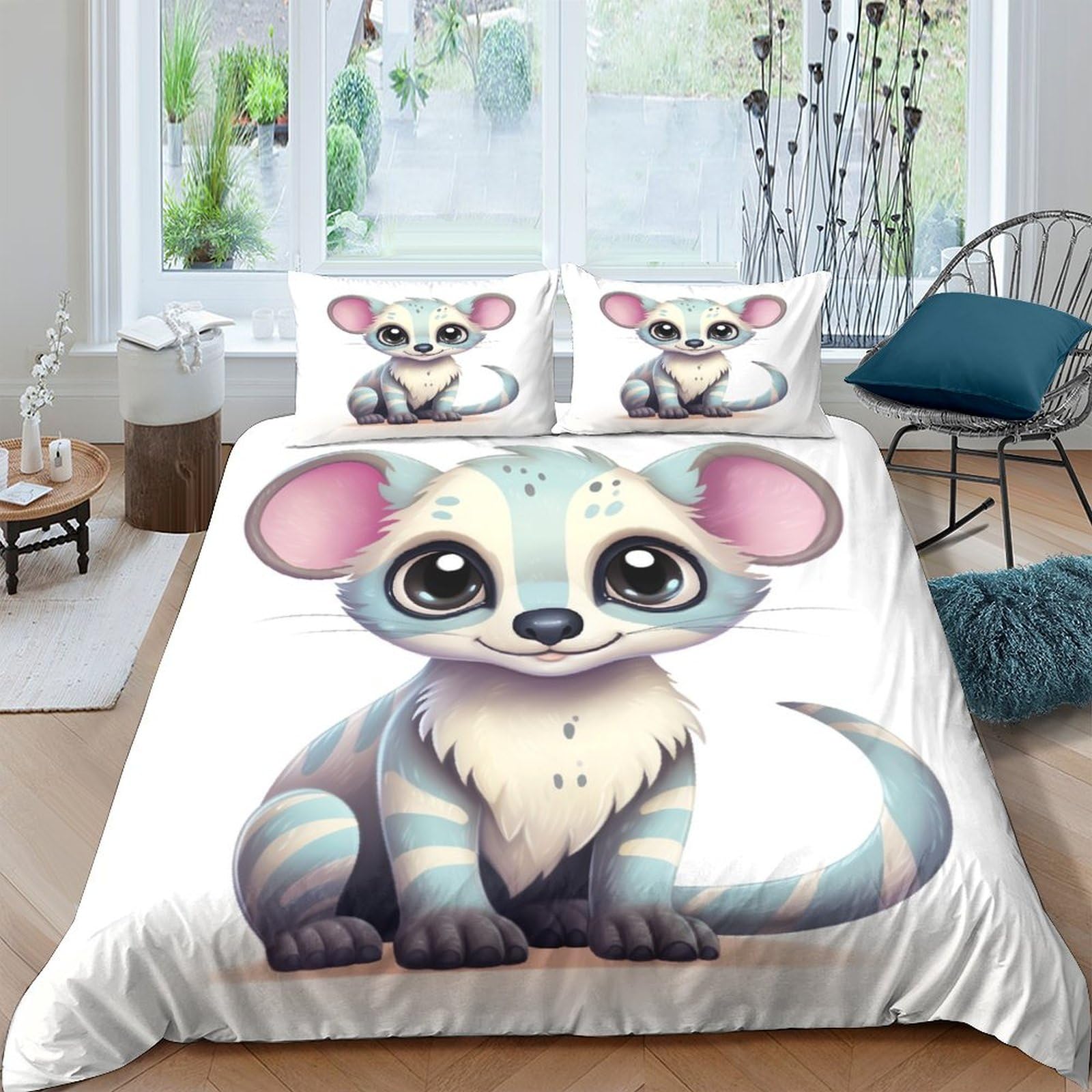 Parure de lit microfibre Civet 200 x 200 cm pour une chambre cosy et moderne