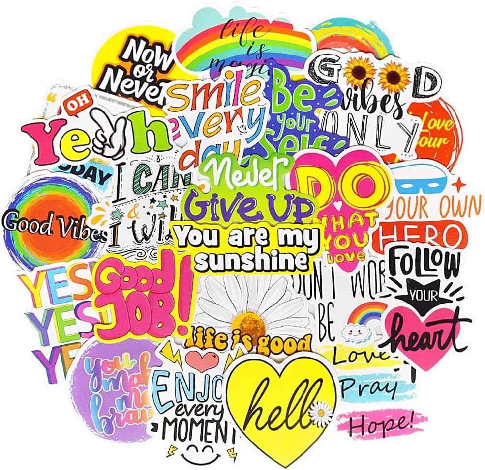 Spanish Inspirational Stickers for Water Bottles Laptop