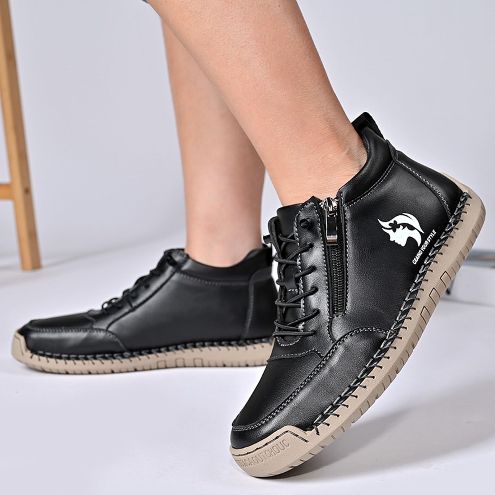 Mocasines casuales para Mujeres Cómodas con Cremallera y Tobillo - Calzado Deportivo Diario