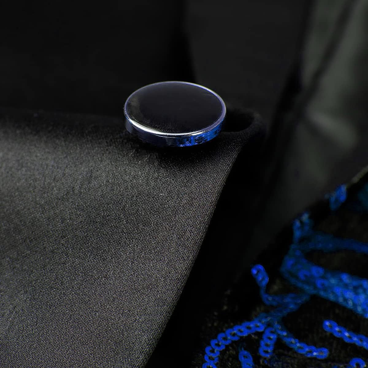 Men Black Sequin Shiny Prom Suit Jacket One Button Slim Fit Sport Coats and Blazers Tuxedo for Wedding Banquet - Image 7