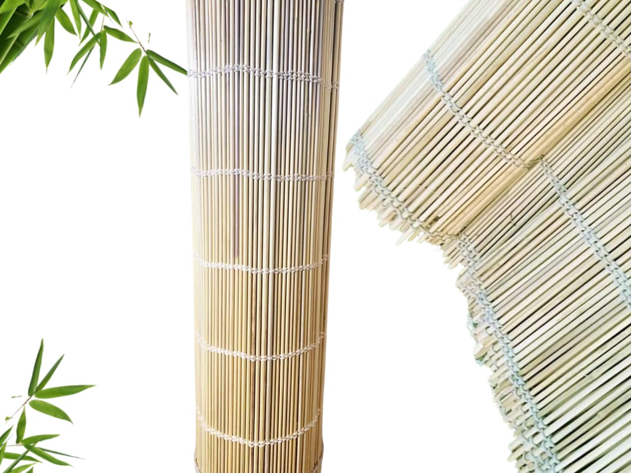 MND Dealings Natural Eco-Friendly Chain Thread Stich Bamboo Fence 1x 4M- Screening Roll - Indoor & Outdoor Privacy & Protective Sun Shades Shelter Screen Roll Panels (1 x 4 M)