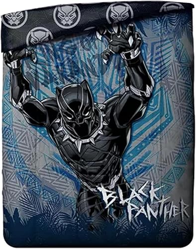 Marvel Avengers Black Panther King of Wakanda - Edredón reversible para niños