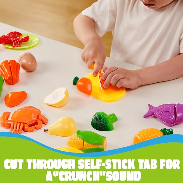 JOYIN Learning Toys Play Food Set for Toddlers, Cutting Food for Preschool Activities, Play Kitchen Accessories, Educational Toys, Color Sorting Set for Boys & Girls, Back to School Gifts for Toddlers - 4