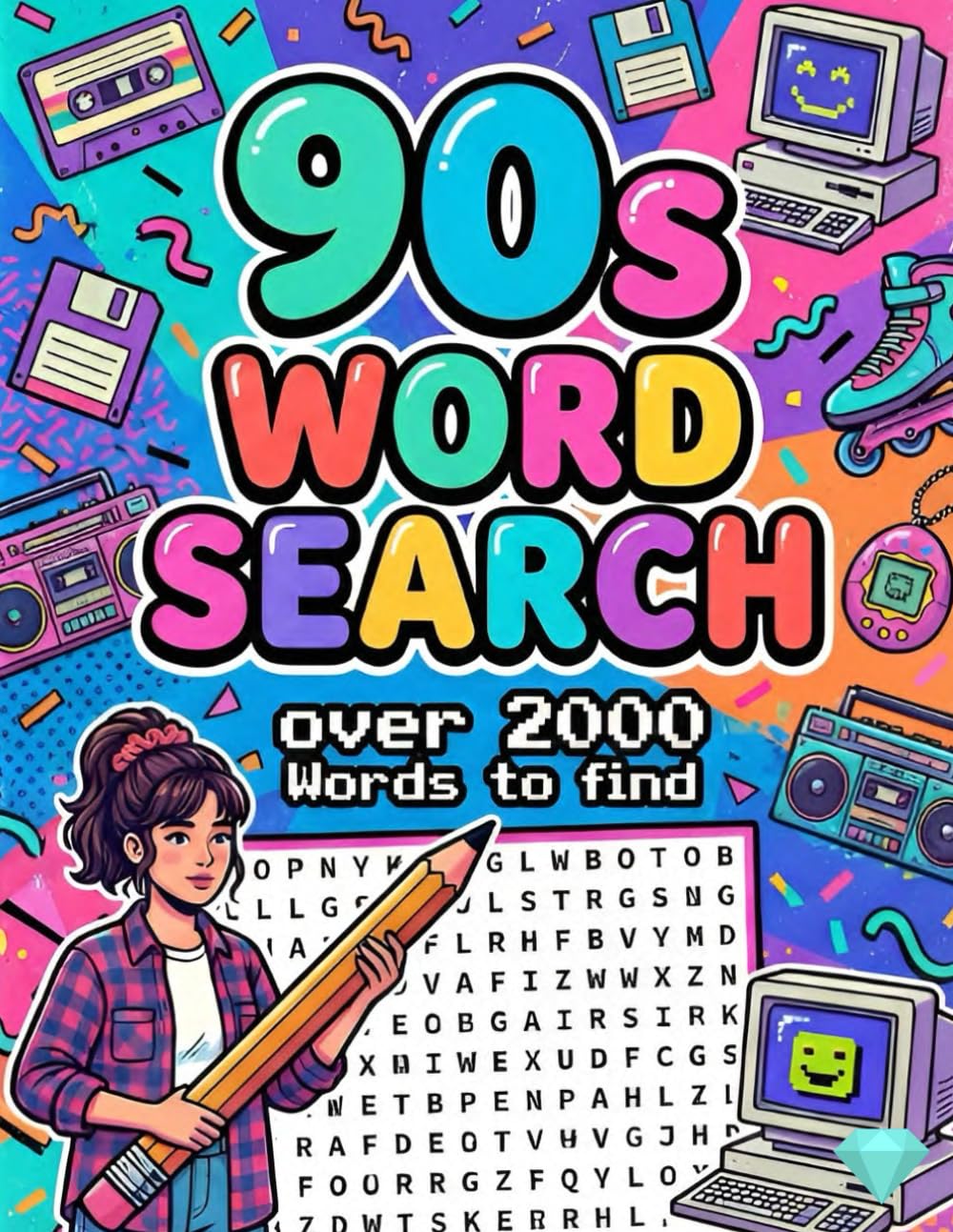 90s Word Search: The Ultimate Large Print Puzzle Book for Adults | Over 2000 Words Featuring 1990s Pop Culture, Movies, Music, Slang, History & More