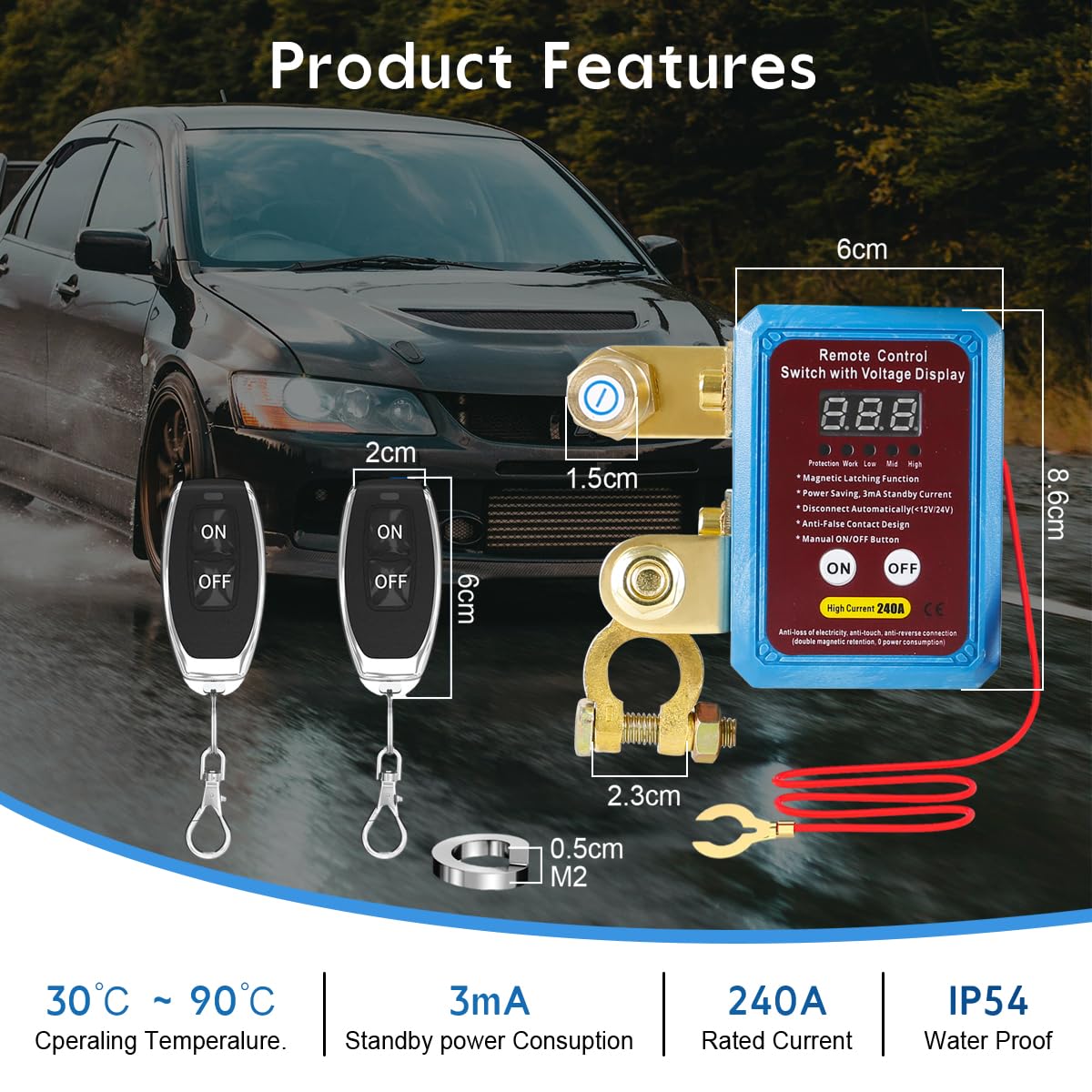 Stacca Batteria Auto 12V 200A Remoto - Doppio Telecomando Per Auto E Barche - Foto 9