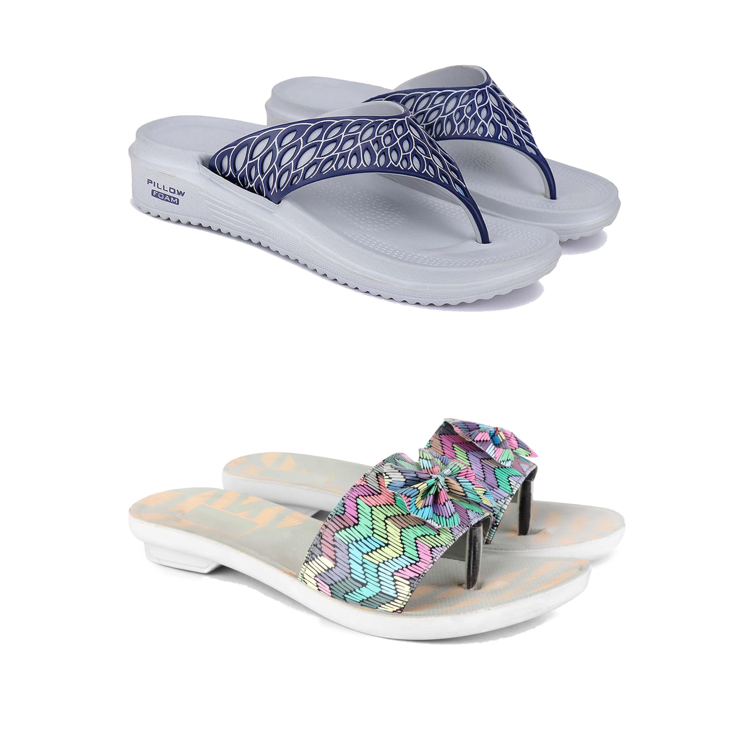 drackfoot Women's Sandals | Lightweight Wear| Stylish & Easy to Wear for Women's GR-SAN-(2-Combo)-1887-1966-picture-19