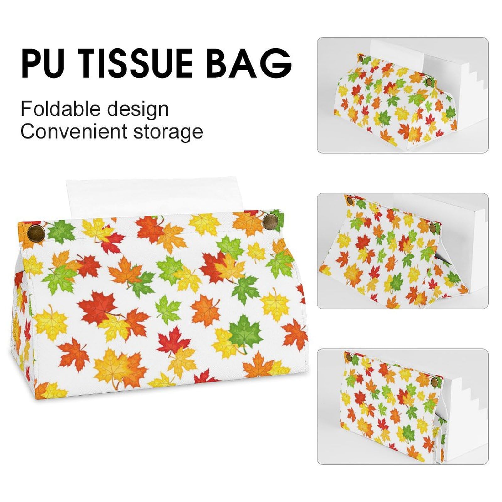 Amazon｜ティッシュケース 紅葉 カエデの葉 ティッシュボックス PU 