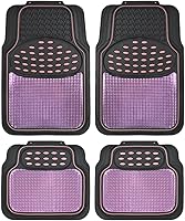 Vista 8 de Tapetes de caucho metálicos BDK para automóvil, SUV y camión - Protección resistente semiajustable de 2 colores, Azul