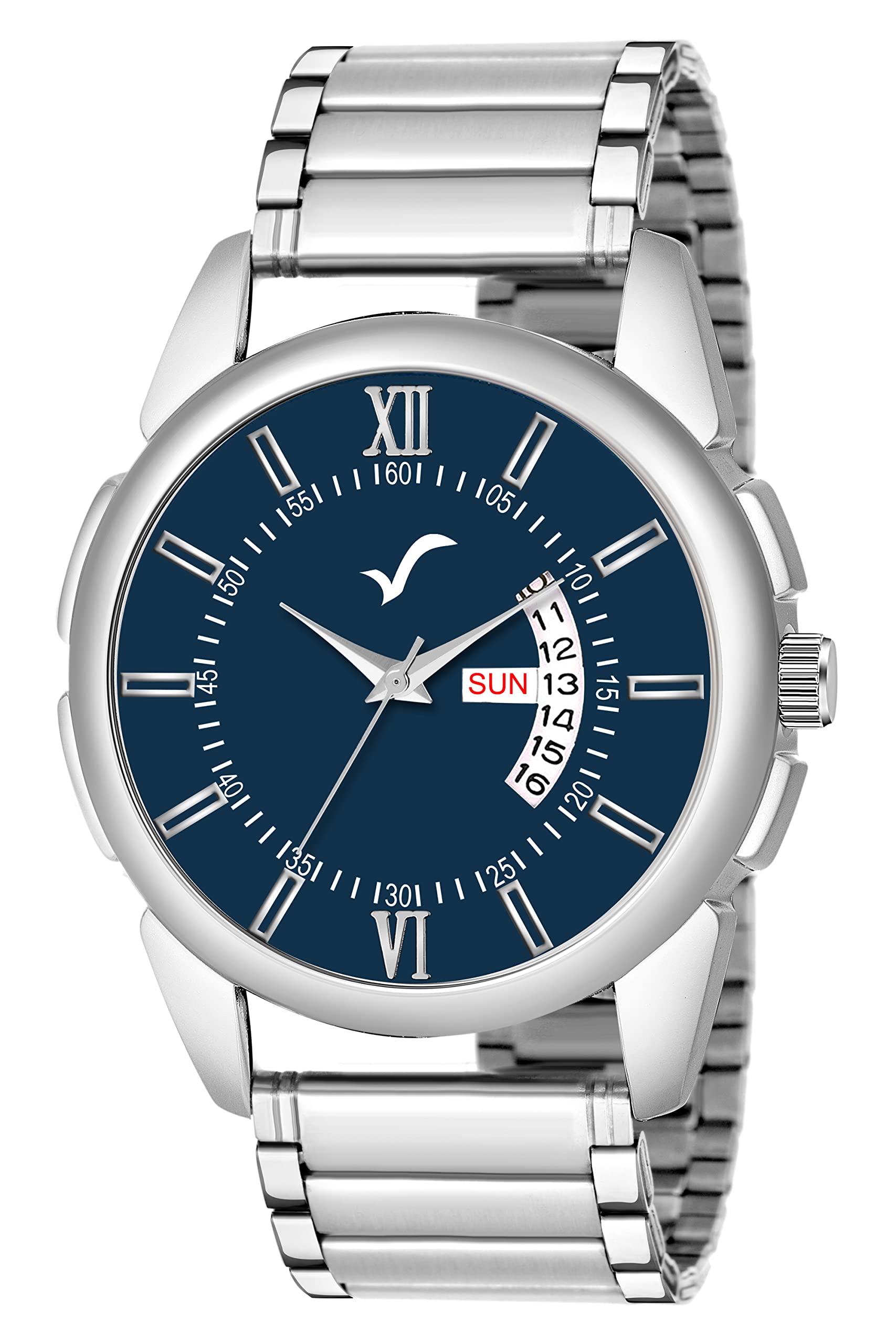 New Generation Analog Day Date Functioning/Working Stainless Steel Chain Watch for Men & Boys-image-12