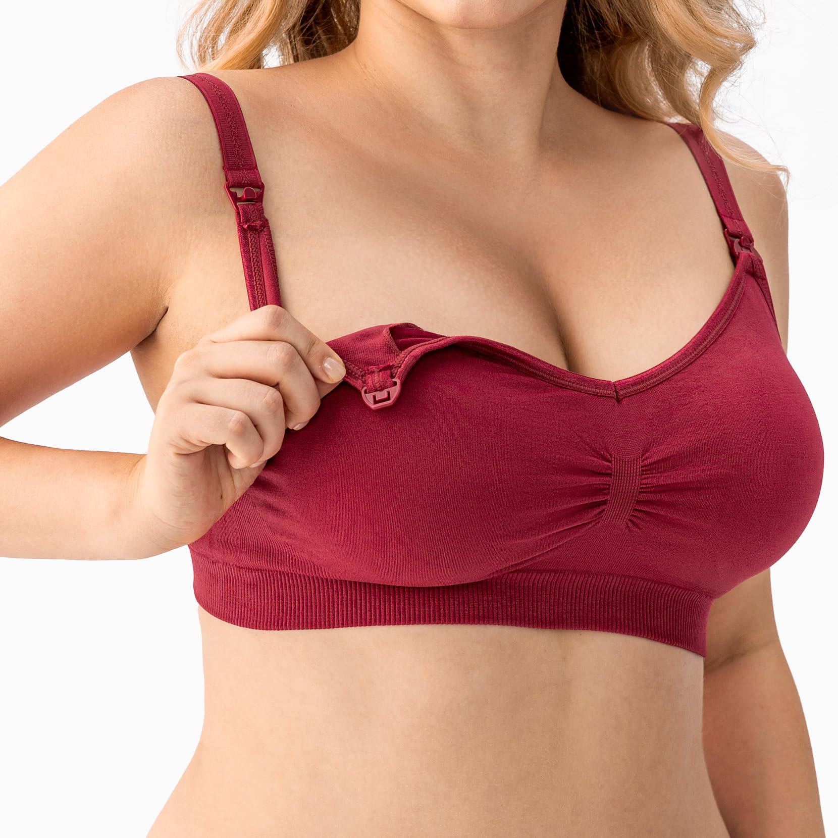 HBselect 5 Pcs Schwangerschafts Still BH Nahtloser Still-BH mit zusätzlichen BH-Verlängerungen Stillen und Schlaf Ohne Bügel für Damen