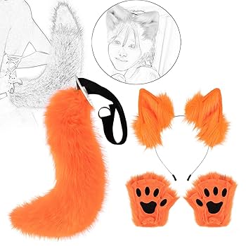 るぃちゃんページ 耳と尻尾セット Amazon.co.jp: [BEYLOR] 70cm 耳と尻尾セット カラフル 特大