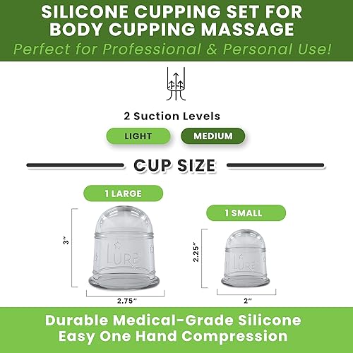 Miniatura 4 de Juego de terapia de ventosas de silicona para principiantes, tazas de masaje para ventosas, kit de taza para masaje, liberación miofascial,