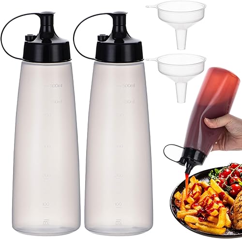 Botellas exprimibles para condimentos, botellas de boca ancha para salsas, salsa de tomate picante, juego de dispensador de líquidos, botellas