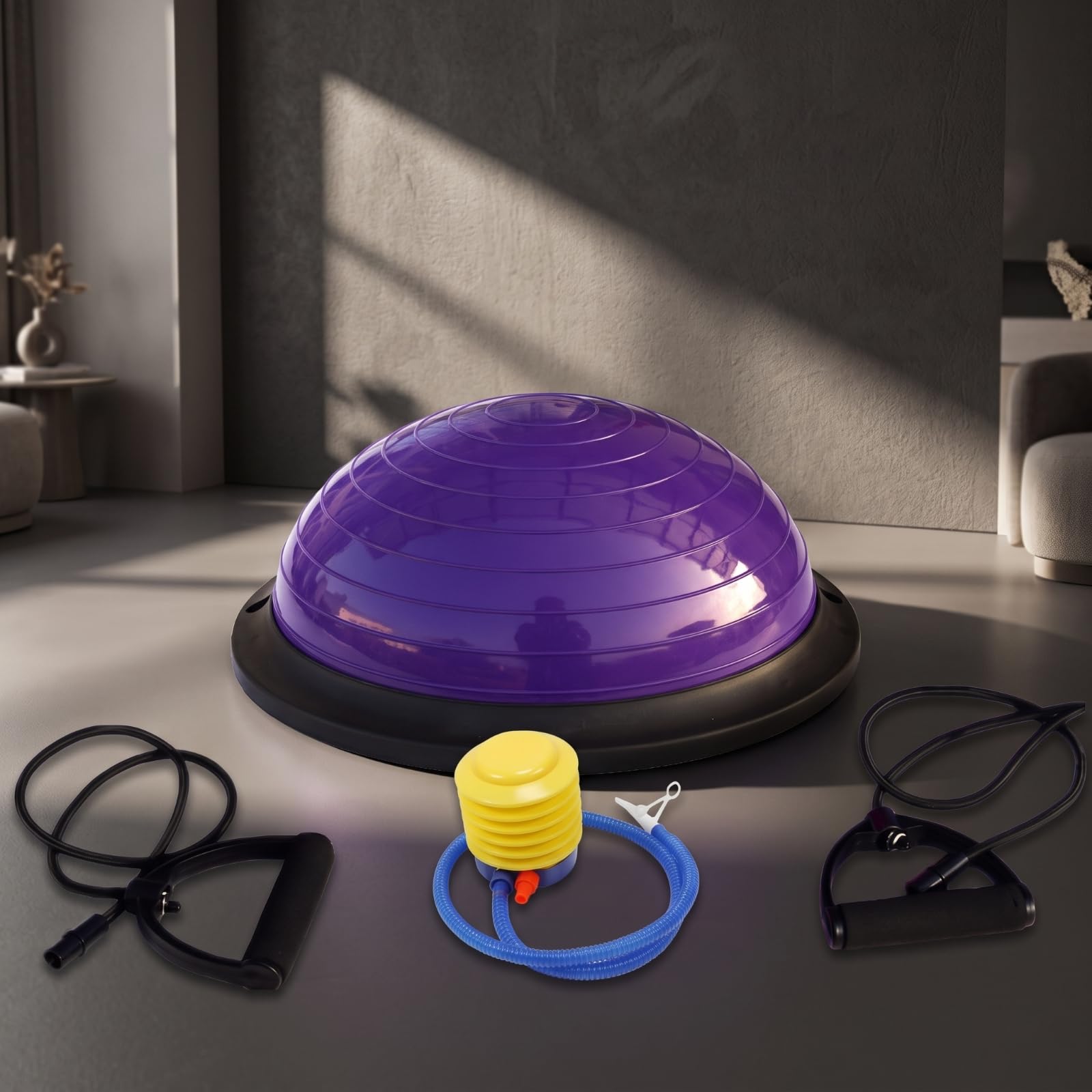Pedana di Equilibrio con Elastici Versatile Cupola di Bilanciamento Compatto Cuscino Propriocettivo per Sportivi