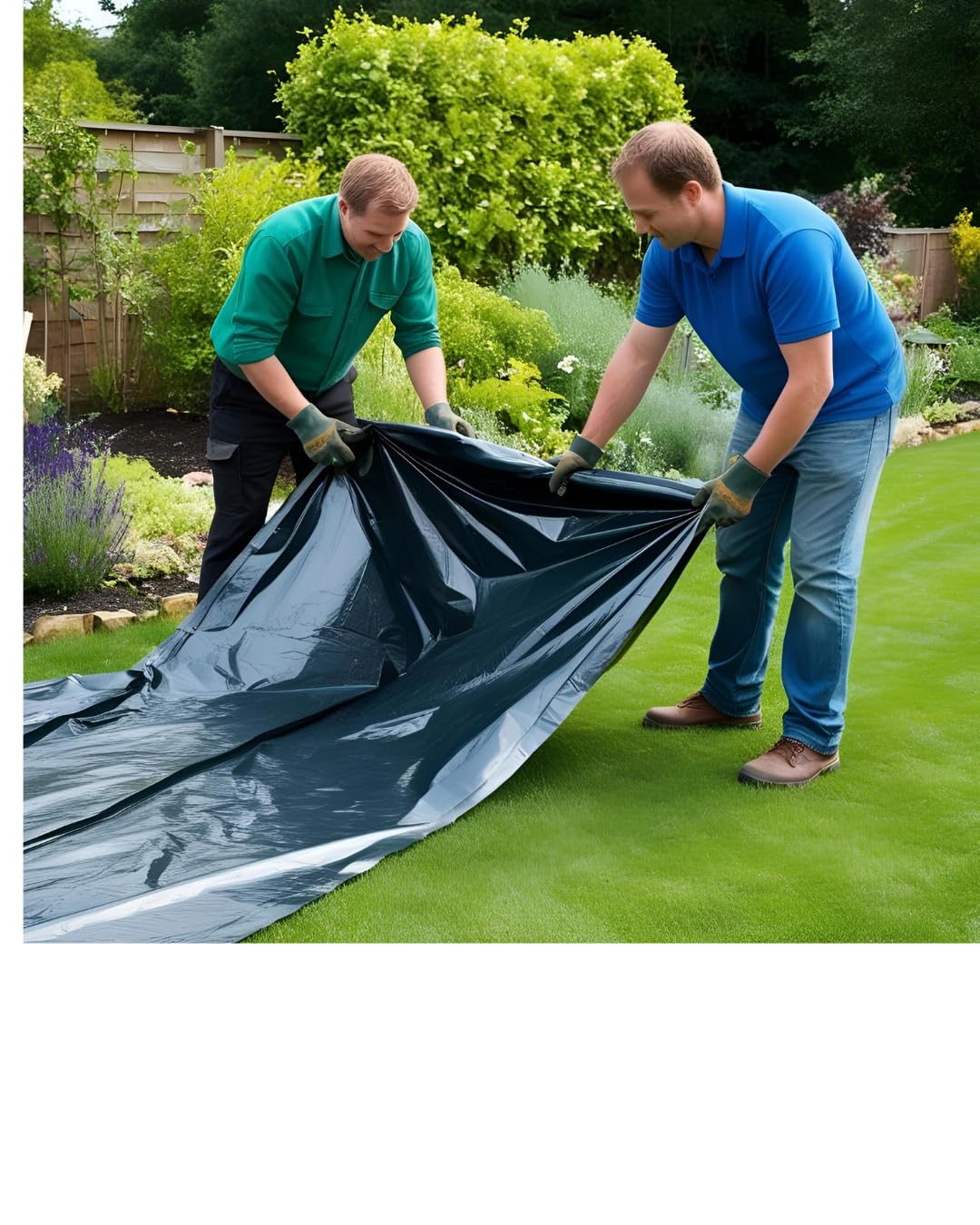 Black Plastic Sheeting – 2m x 3m Heavy-Duty Plastic Sheet – Waterproof & Opaque – Multipurpose Polyethylene Sheet for Garden, Construction, Paint Protection, Vapor Barrier, Ground Cover - Pack of 1