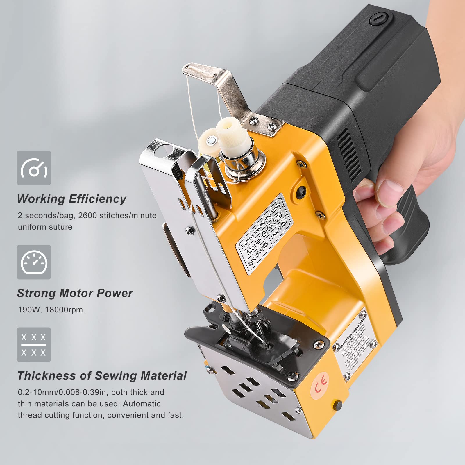 Bolsa eléctrica Máquina de Embalaje de Costura Más Cercana Para una Máquina de Coser de Cuero Industrial de lona de Arpillera Bolsa de Costura Portátil de Máquina de Coser Portátil