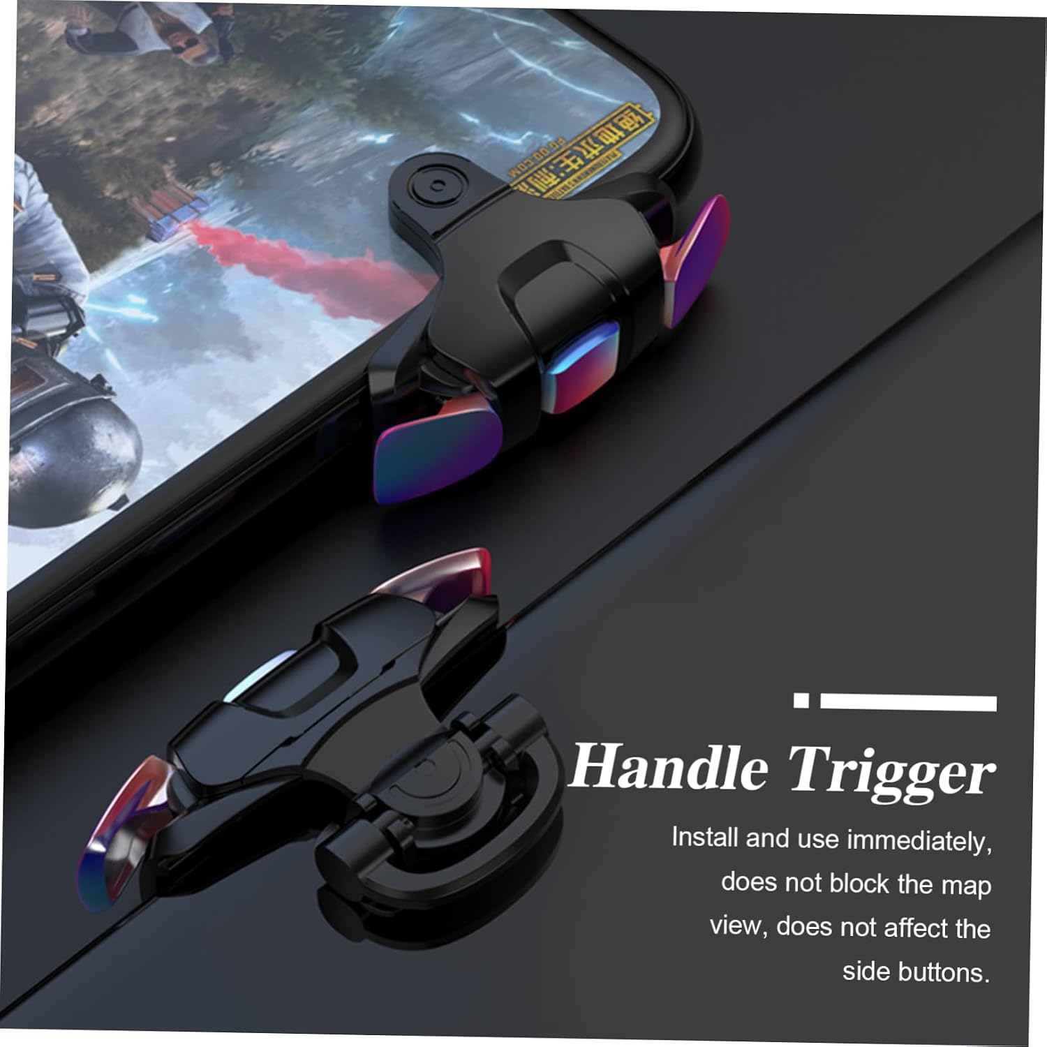 1Pair Compact Game Trigger Sturdy Game Controller Trigger Portable Design for Mobile Gaming Compatible with Phones Present for Gamers
