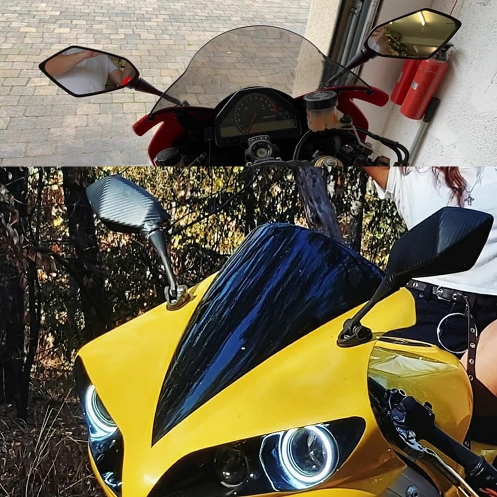 Moto Lusterko końcówkowe kierownicy Motocyklowa k Pasuje Do Yamaha YZF R1 R6 R25 R125 R3 R1S R1M FZ6R Lusterka Motocykl Skuter Lusterko Wsteczne