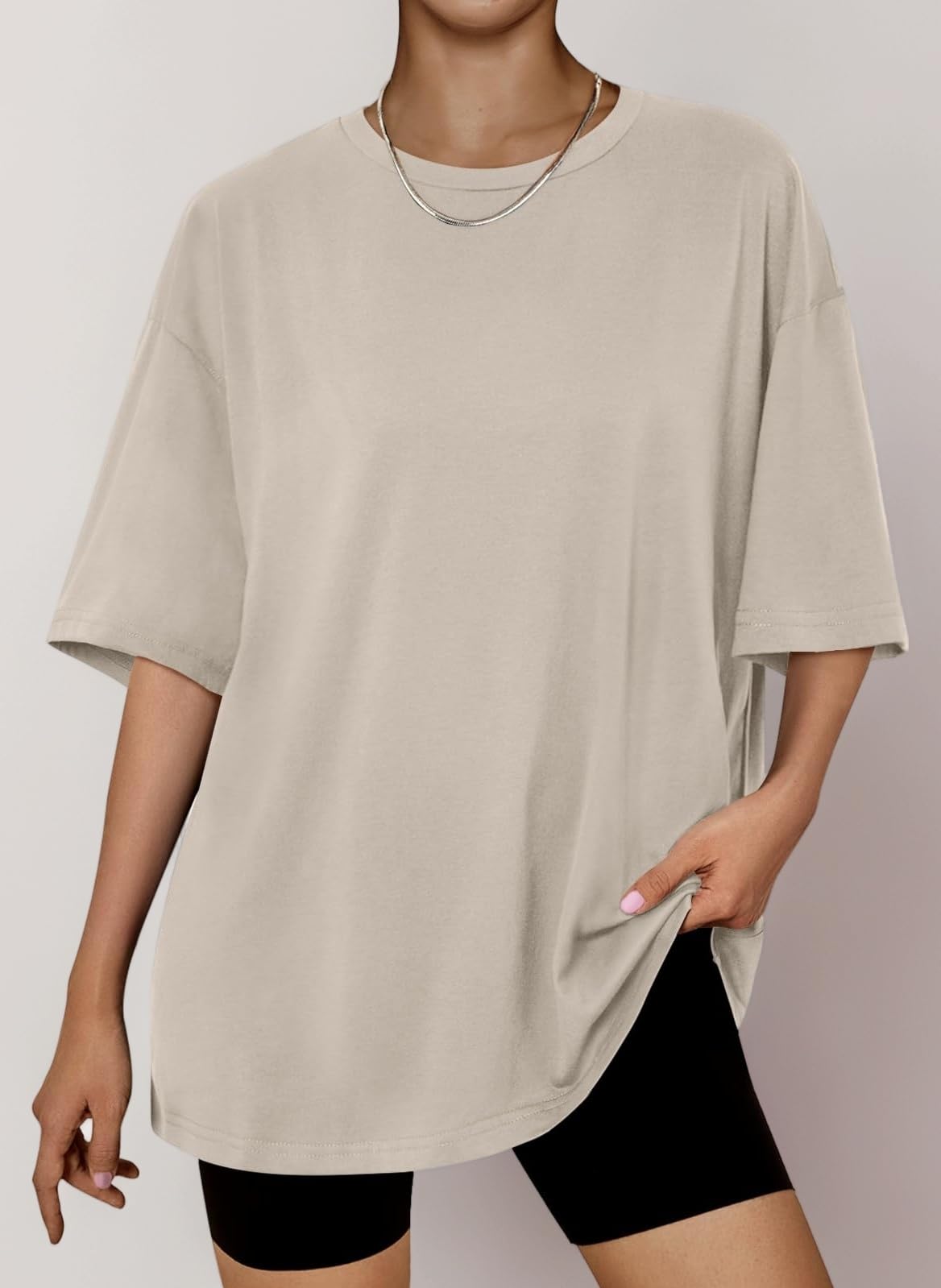 Oversized T Shirts for Women UK Short Sleeve Tshirts Summer Fashion Tunic Basic Tops Gym Yoga Going Out Clothing