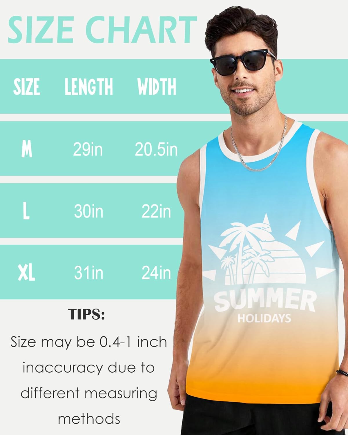 Mens Beach Tank Tops Sleeveless Shirts for Men Summer American Flag Print Graphic Mens Workout Gym Shirts Palm Tree Tops - Image 6