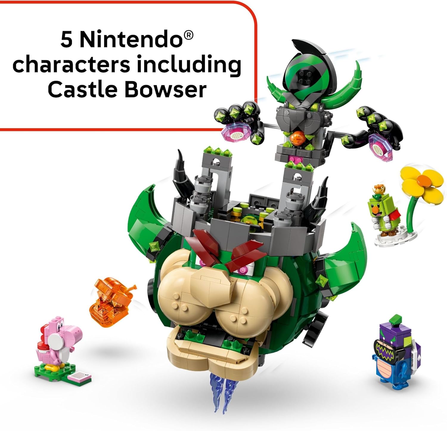 LEGO Super Mario Prince Florian & Castle Bowser Building Toy - Pretend Play Set for Boys & Girls, Ages 9+ - Building Blocks for Kids W/Digital Action & 4 Toy Figures - Gift Idea for Birthdays - 72042 - Image 6