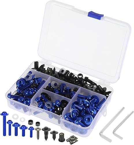 Miniatura 13 de F FIERCE CYCLE 195 Uds. Universal motocicleta carenado cuerpo pernos sujetadores clips tornillos tuercas negro para Kawasaki para Suzuki para Honda