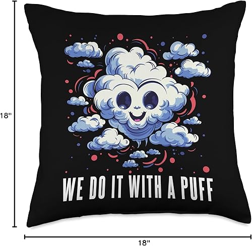 Miniatura 4 de Smoking Puff Smoker Smoky Lover - Almohada de marihuana, 18 x 18 pulgadas, multicolor