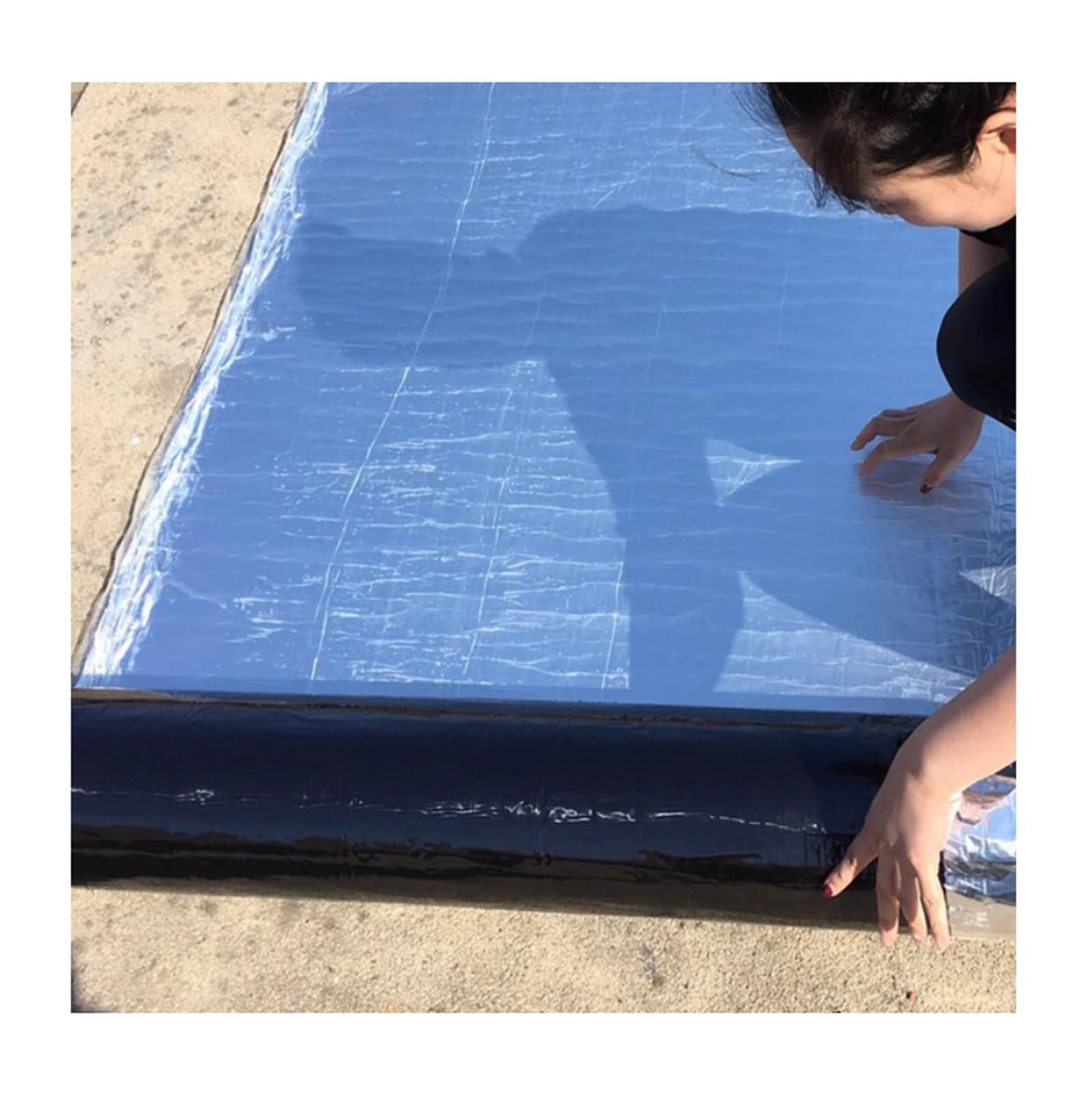 ASDQWER Aluminum Foil Seal Tape，Self-Adhesive Roof Repair Bitumen Tape，Rolls Flashing Tape，Roof Protector Roofing Underlayment Roll，Bitumen Waterproofing Membrane Roll(THK1.5mm/W1*L9m)
