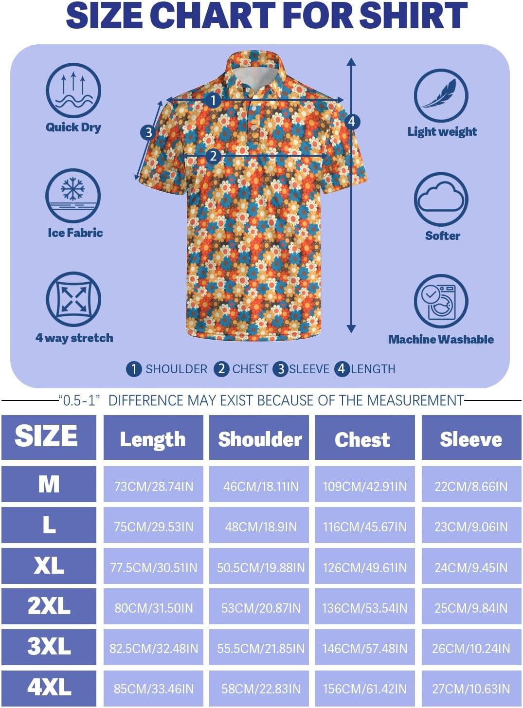 Golf Polo Shirts for Men Funny Print Quick Dry Short Sleeve Performance Golf Shirts Moisture Wicking Polo Shirts - Image 7