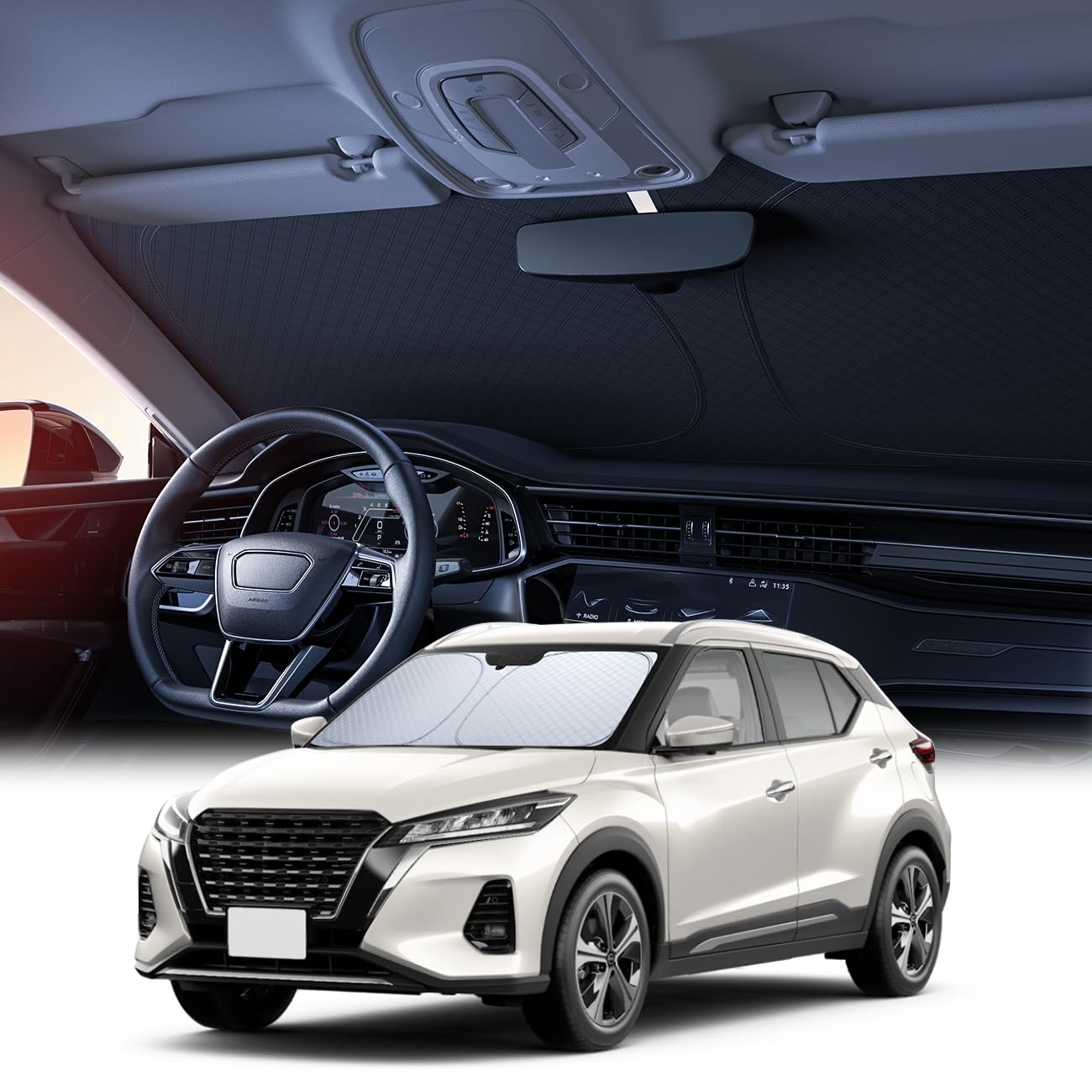 Amazon.co.jp: 【6層断熱素材】 Lamicall 日産 キックス P15系 車