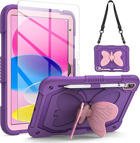 Miniatura 9 de VOFUOE Funda para iPad de 10 generación para niños y niñas 2022 de 10.9 pulgadas para iPad A16 de 11 generación 2025 de 11 pulgadas con protector de