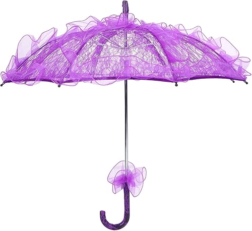 Sombrilla de encaje, sombrilla decorativa de boda, sombrilla de encaje artesanal de 22.2 x 22.2 pulgadas para bodas, decoraciones de fiesta,