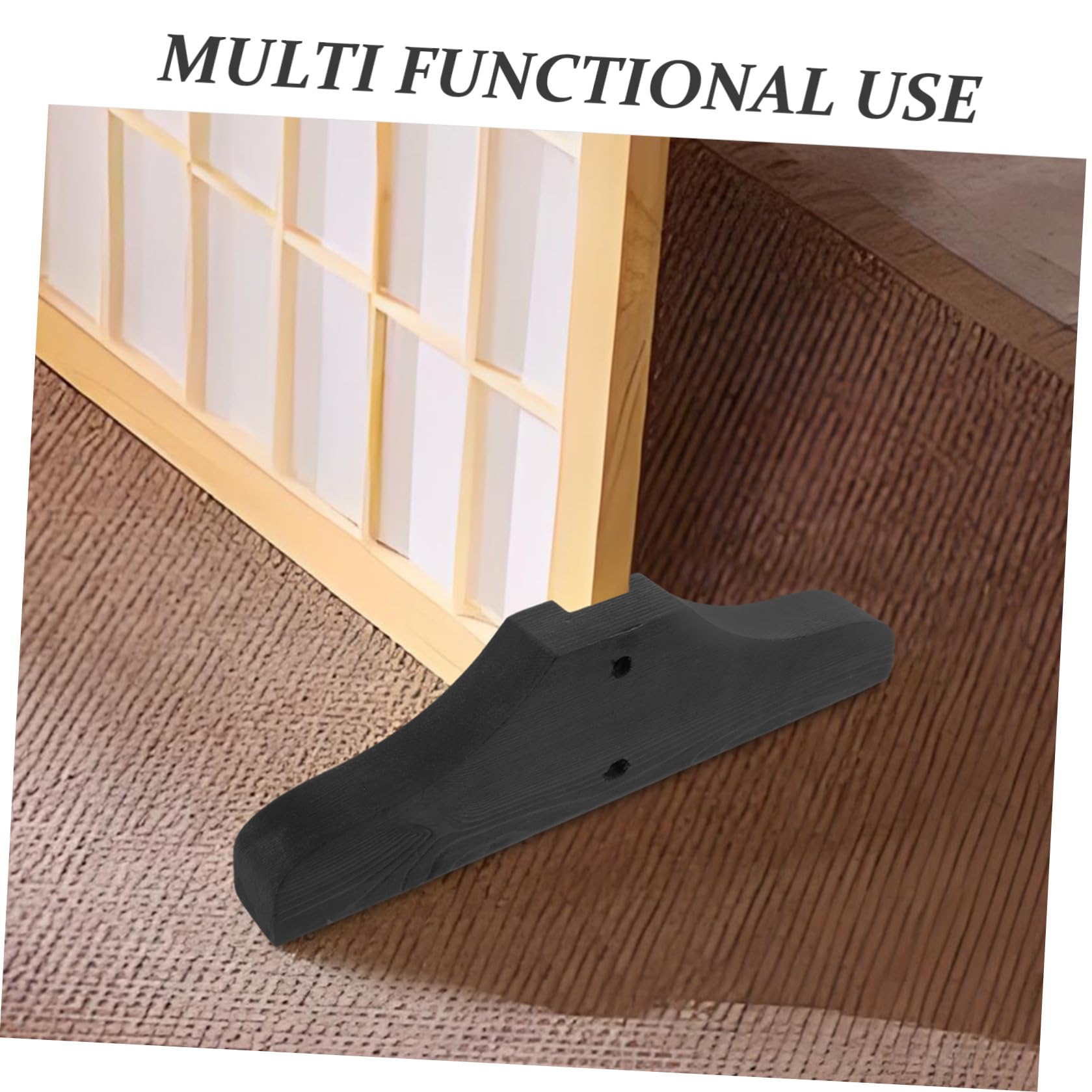 4 Pezzi Supporto per Divisorio Portatile in Legno, Base Nera 8, 5x3