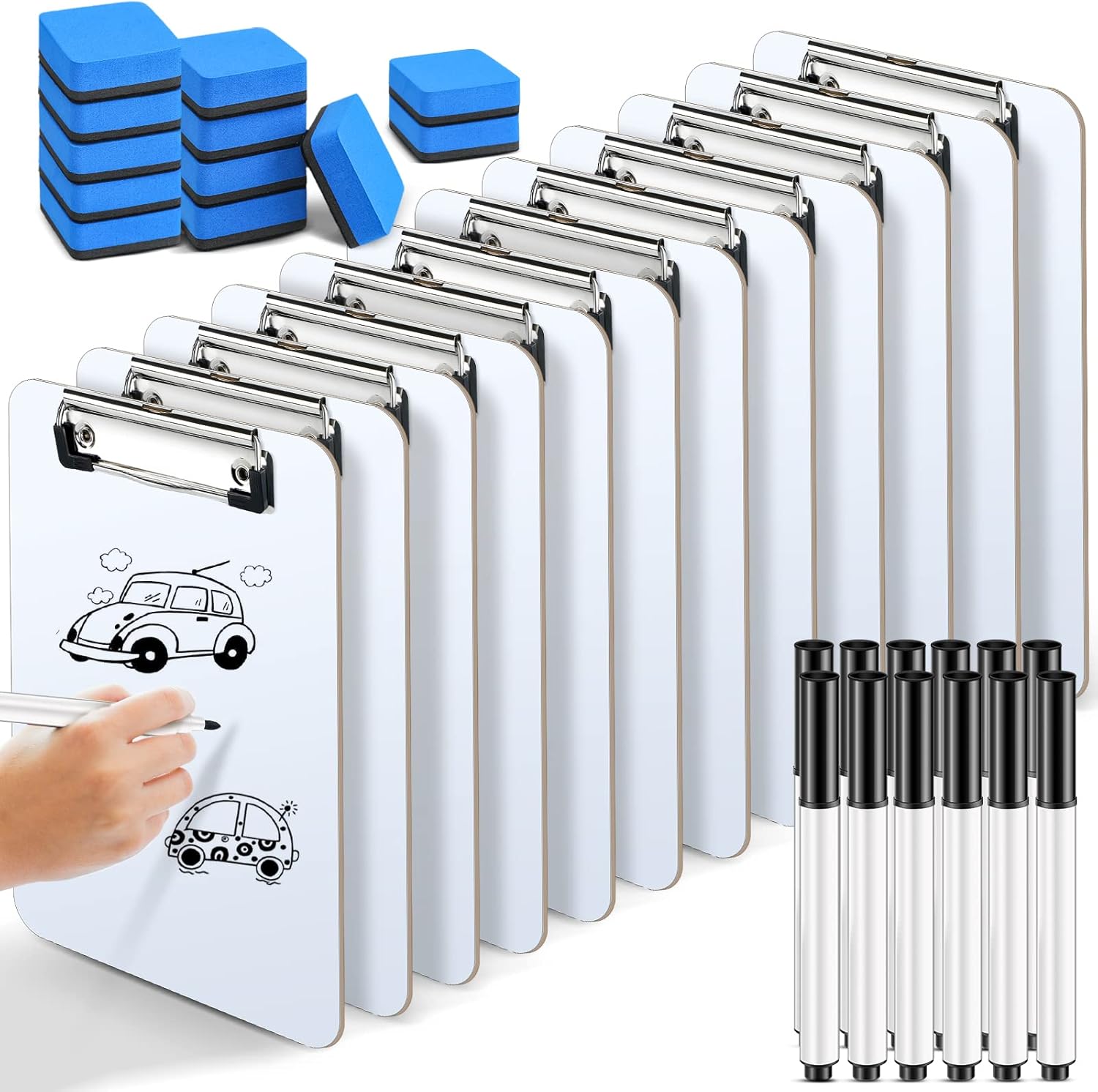 Outus 36 Pack Double Sided Dry Erase Clipboards 6 x 9