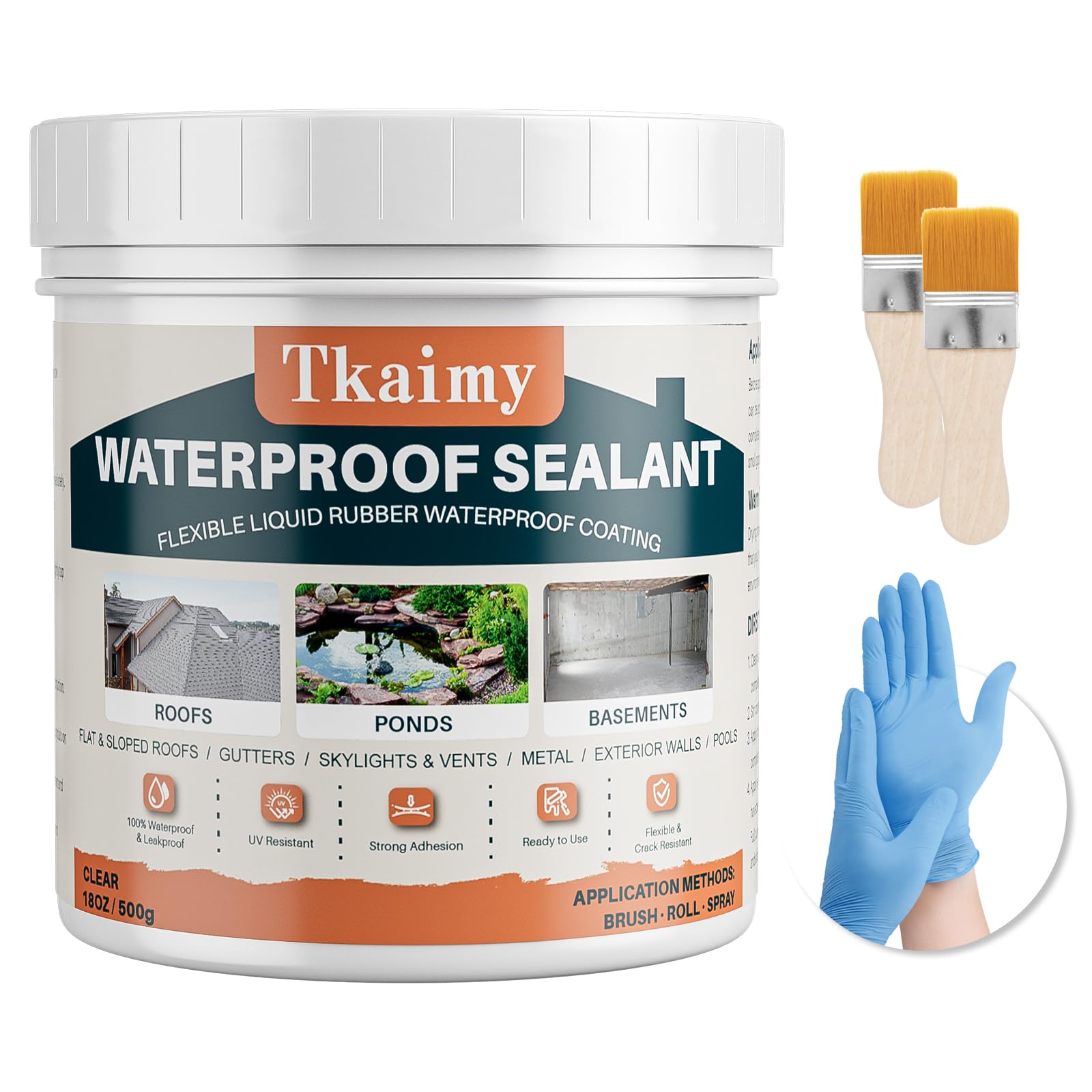 Transparent Invisible Waterproof Coating Agent, 17oz Liquid Waterproof Sealant Indoor & Outdoor Clear Water Sealant, Water-Based