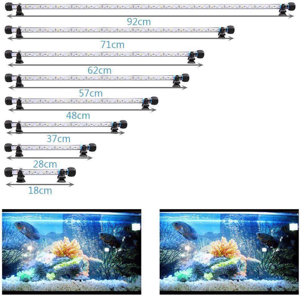 VARMHUS 18-112 cm LED Aquarium-Licht Unterwasserbeleuchtung Aufsetzleuchte Abdeckung Wasserdicht Lampe Stecker EU für Fisch Tank (1.8 * 112cm, RGB