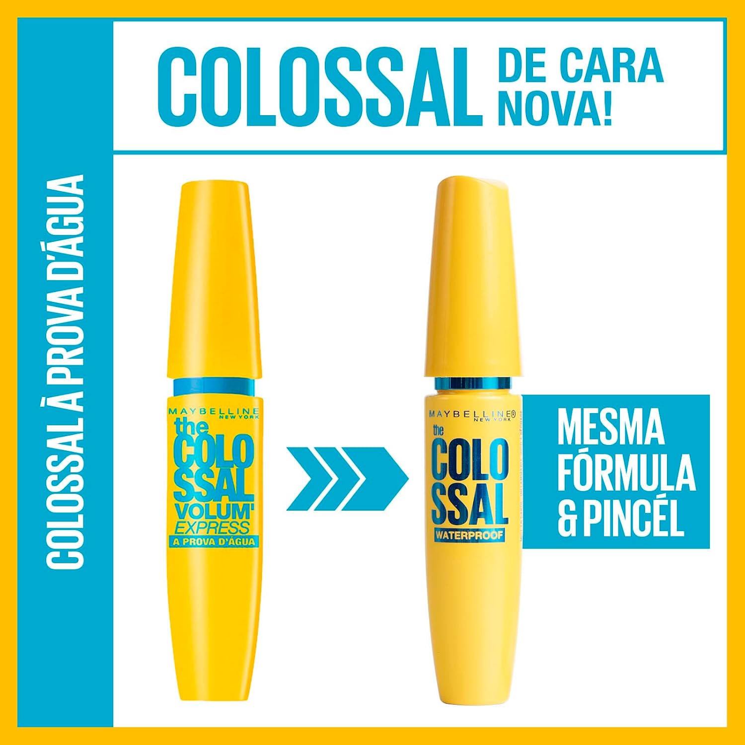 Maybelline NY The Colossal Volum' Express, Máscara de Cílios À Prova d'Água, 9x mais Volume por até 24h, Fórmula de Colágeno e Definição Intensa, Não Empelota, Cor Preto, 8ml Maybelline NY The Colossal Volum' Express, Máscara de Cílios À Prova d'Água, 9x mais Volume por até 24h, Fórmula de Colágeno e Definição Intensa, Não Empelota, Cor Preto, 8ml