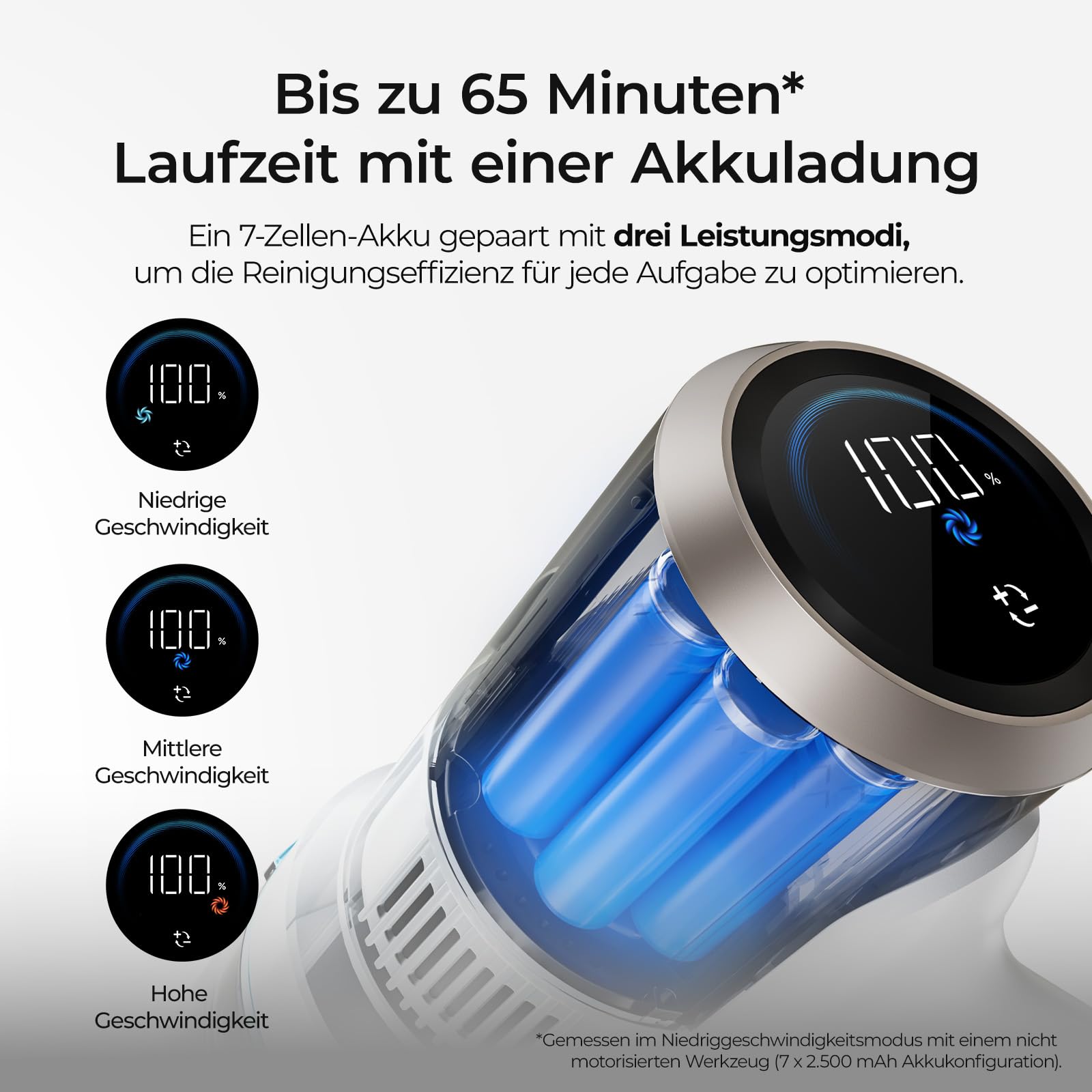 VIOMI Akku-Staubsauger mit 45-Tage-Absaugstation, 65 Min. Laufzeit