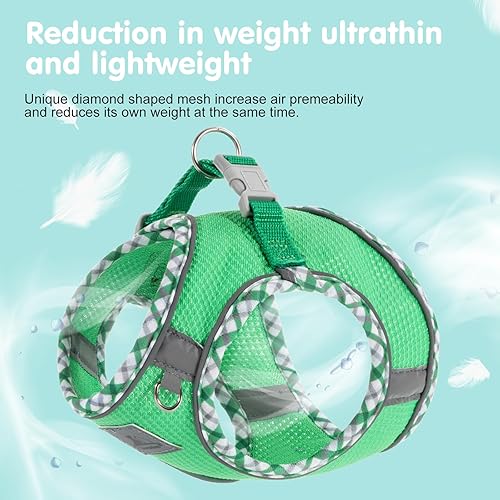 Miniatura 4 de Juego de arnés y correa para perro, arnés sin tirones para perros pequeños, fácil caminar, suave y transpirable, arnés para perros pequeños, arnés