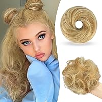 Vista 24 de SOFEIYAN 2 piezas de clip de pinza mini en extensiones de moño de cabello con orejas de gato desordenadas, accesorio de peluca de dona sintética